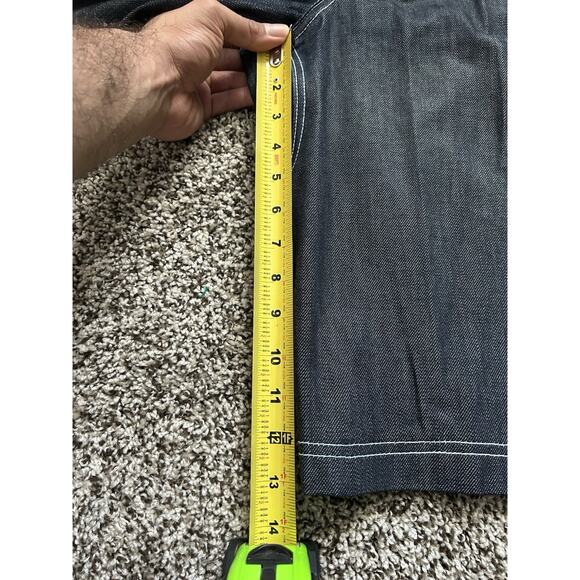 EIGHT 732 Embroidered Men’s 36x13 Baggy Skater Blue Jean Denim Shorts Hip HopYS - Picture 10 of 10